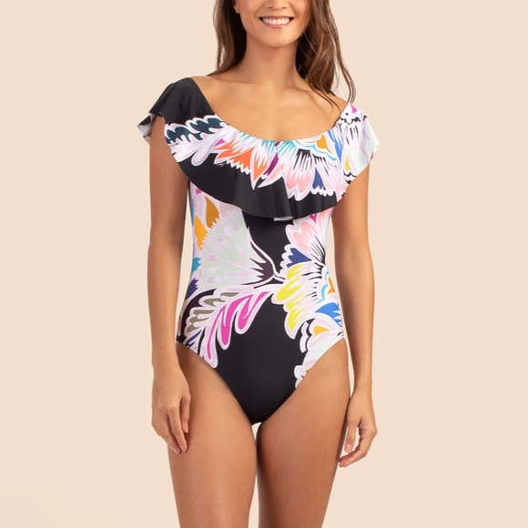 Trina Turk Seychelles Off Shoulder One Piece - Picture 4 of 13